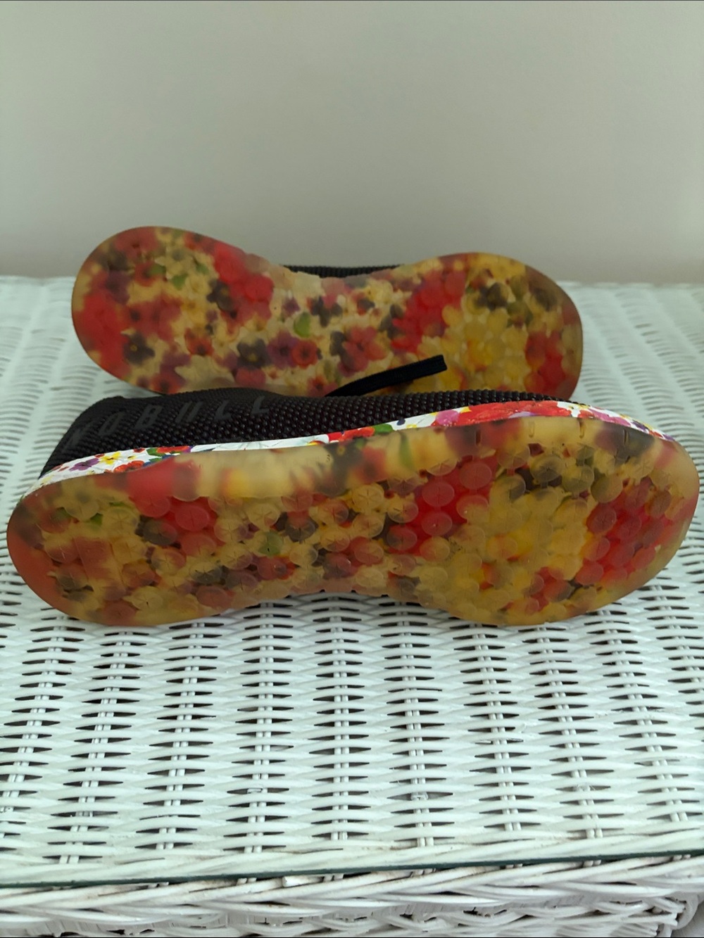 NOBULL Black womens Sneakers with Multicolor Floral Laces - Picture 6 of 9